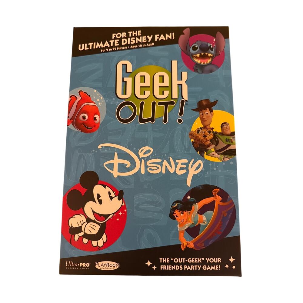 Geek Out Disney Edition Board Game Family Game Night Cards Dice Family Fun